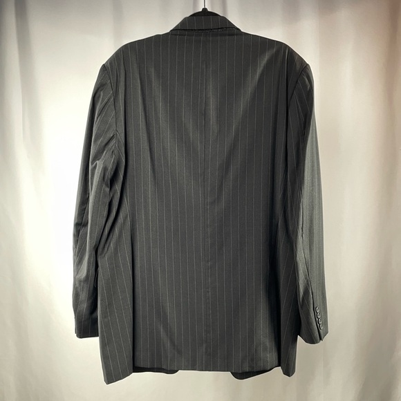 Burberry London‎ 100% Wool 3 Button Pin Stripe Blazer in Black Size 44L - Picture 5 of 5